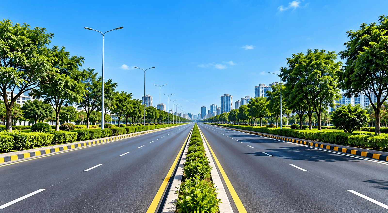 Road and surrounding landscape