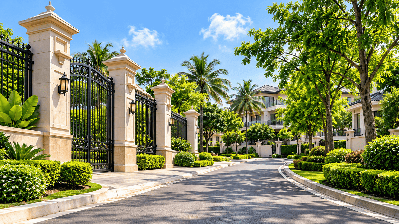 Villa property with landscaped garden